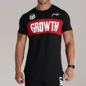 CAMISETA PREMIUM LONG CANT STOP PRETA - GROWTH SUPPLEMENTS