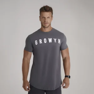 CAMISETA PREMIUM LONG GROWTH MAN CINZA - GROWTH SUPPLEMENTS