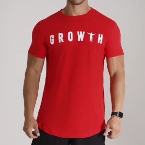 CAMISETA PREMIUM LONG GROWTH MAN VERMELHO - GROWTH SUPPLEMENTS